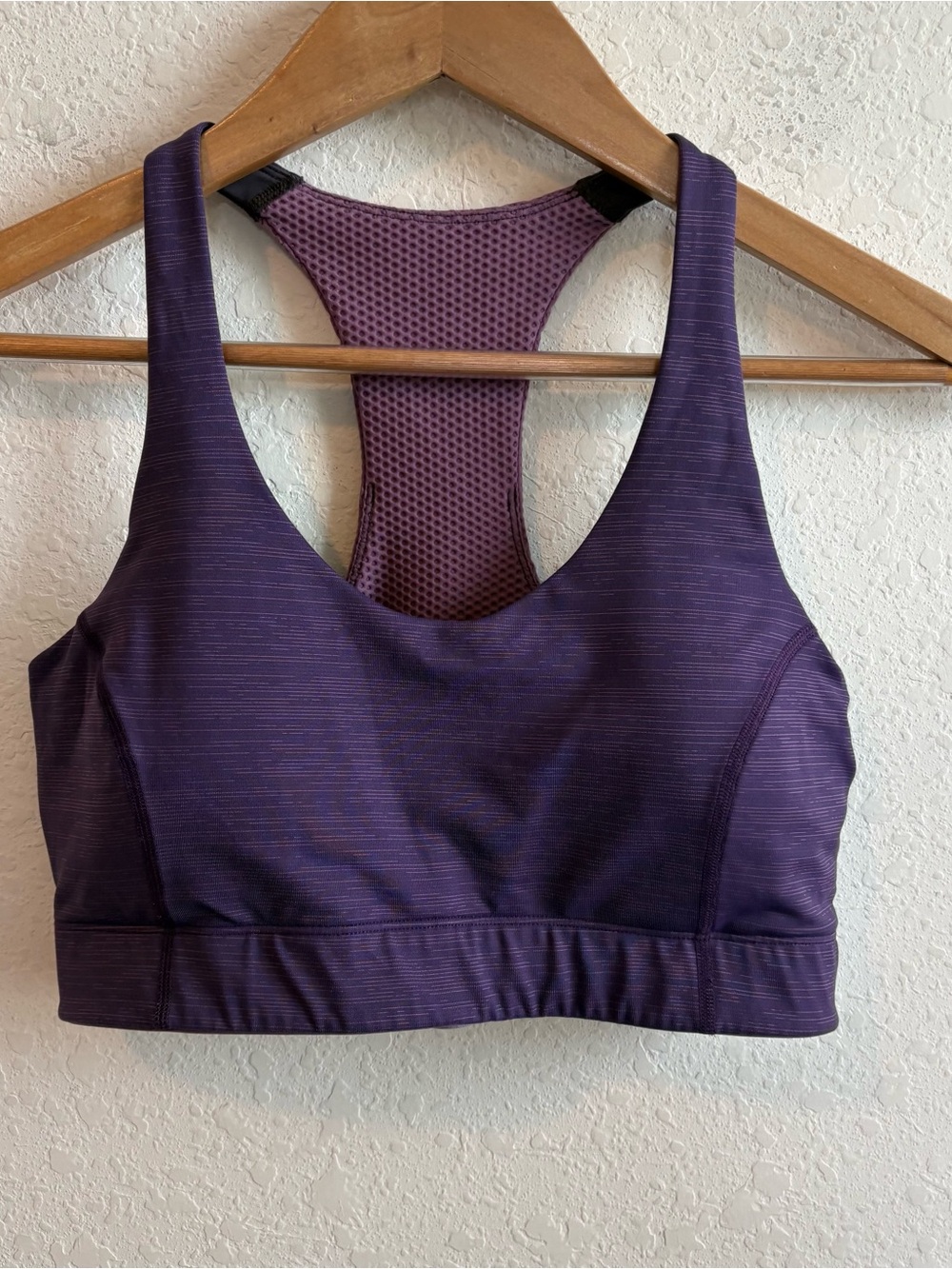 Outdoor Voices All time bra space dye purple size medium